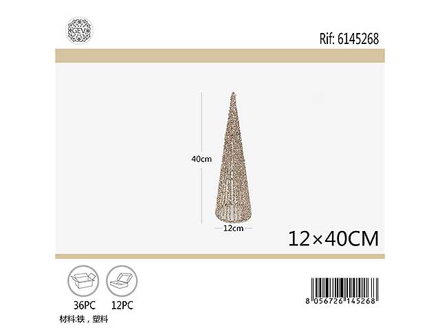 Albero glitter 12x40cm