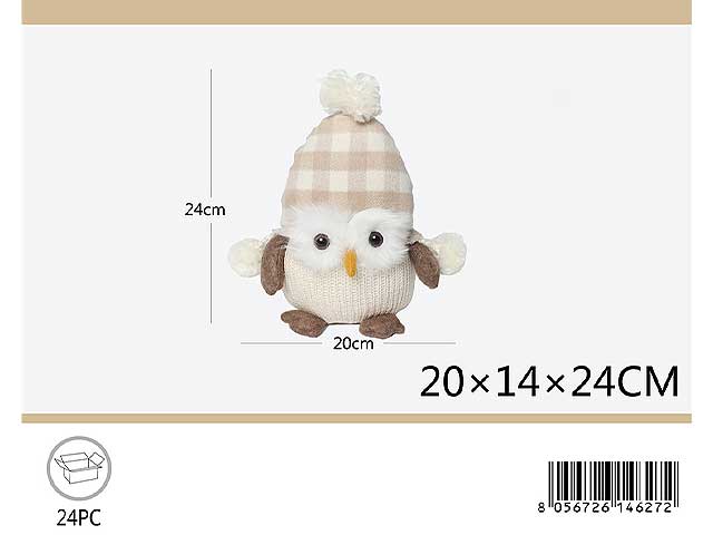 Gufo con ali 20x14x24cm