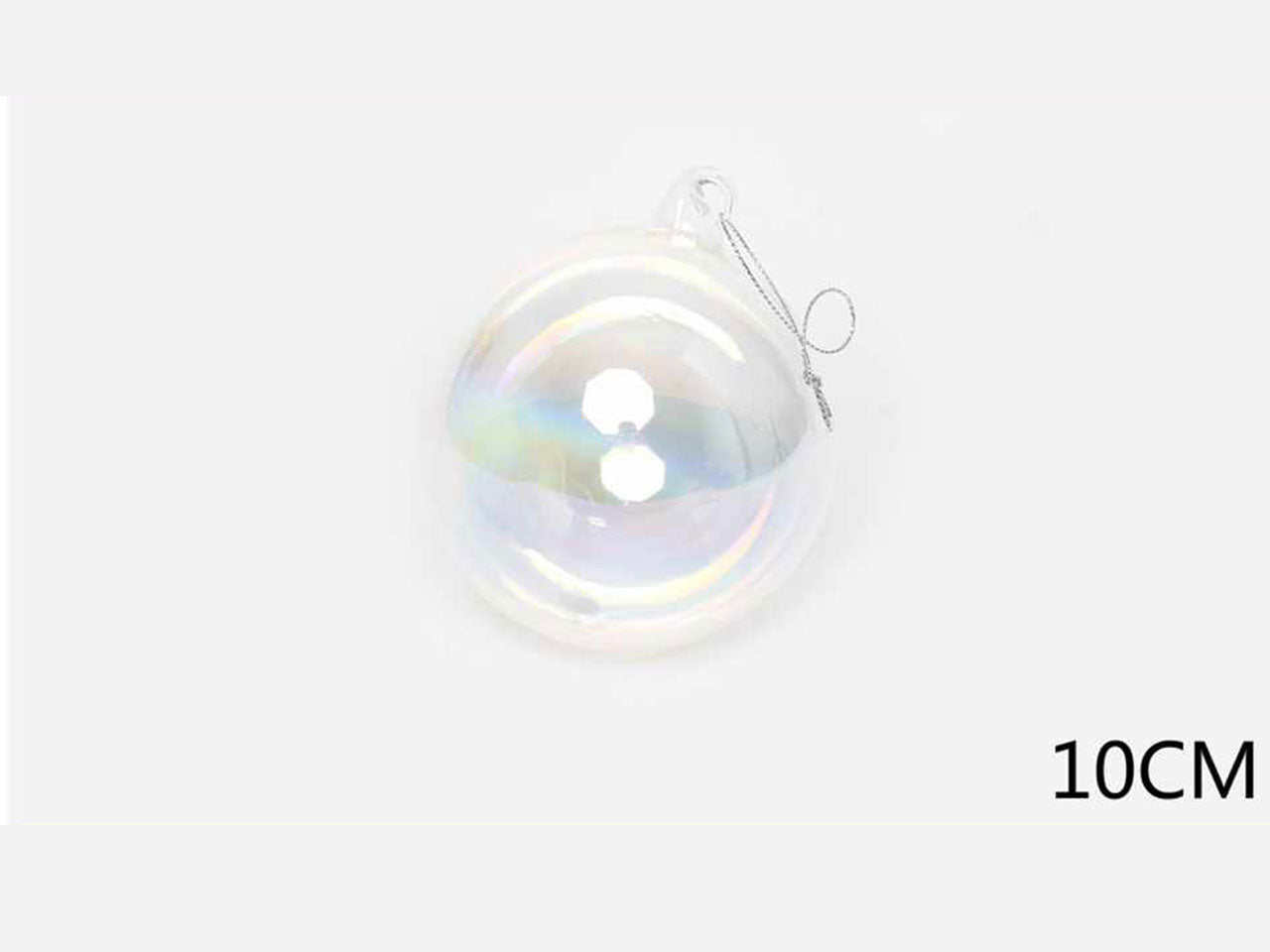 Sfera luminosa trasparente misura 10cm