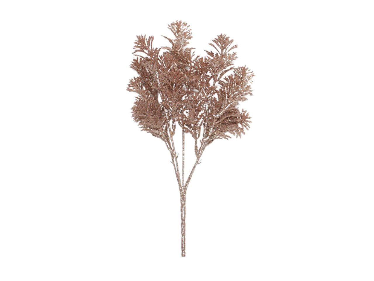 Mazzetto natalizio glitterato colore oro misura 35cm