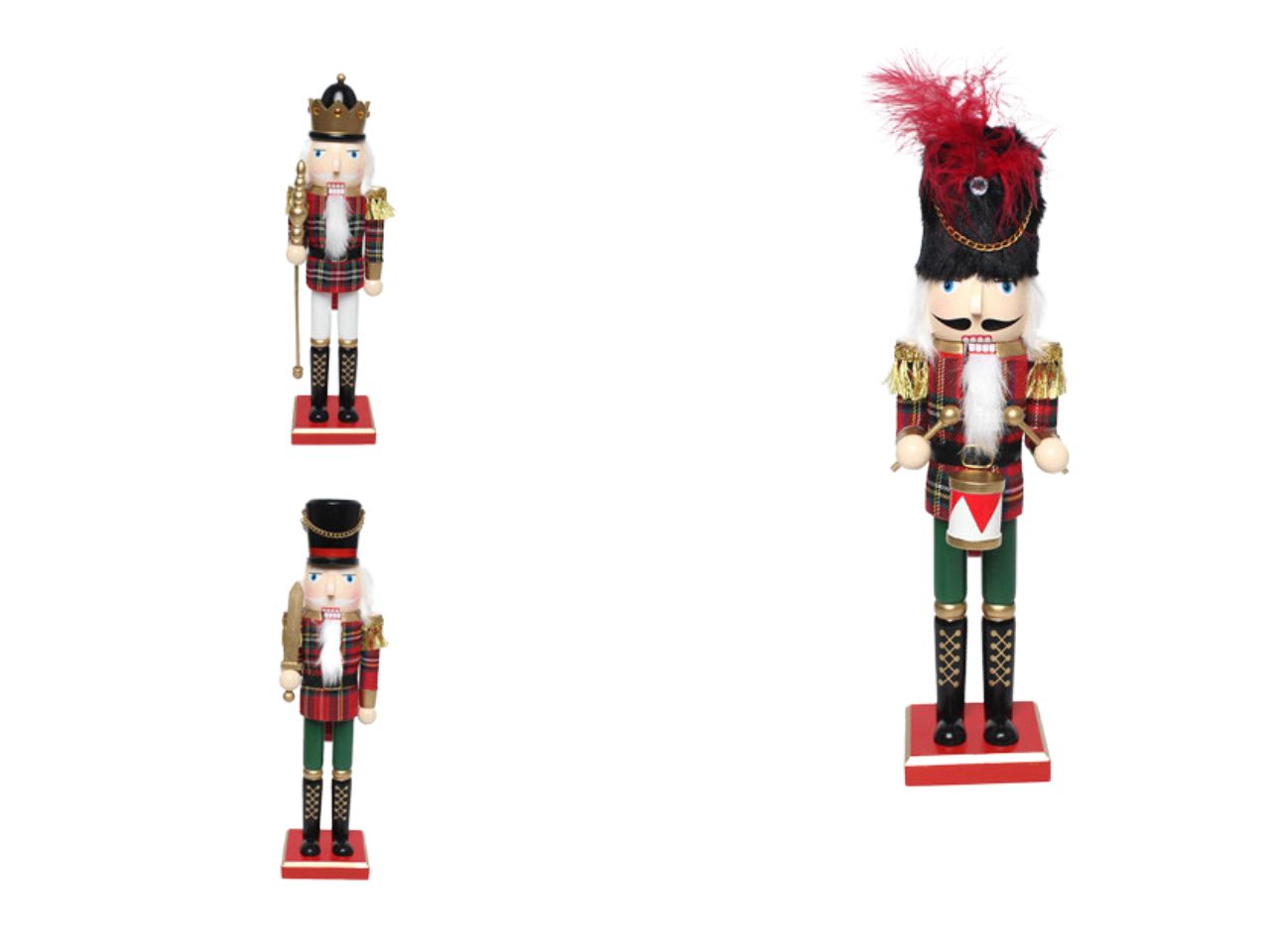 Soldatino schiaccianoci decorativo misura 38cm assortiti