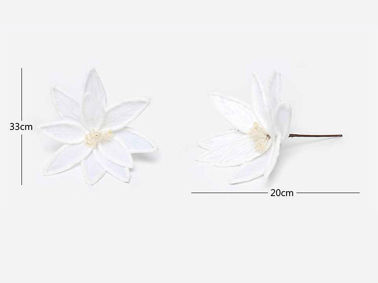 Fiore natalizio artificiale 33x20cm