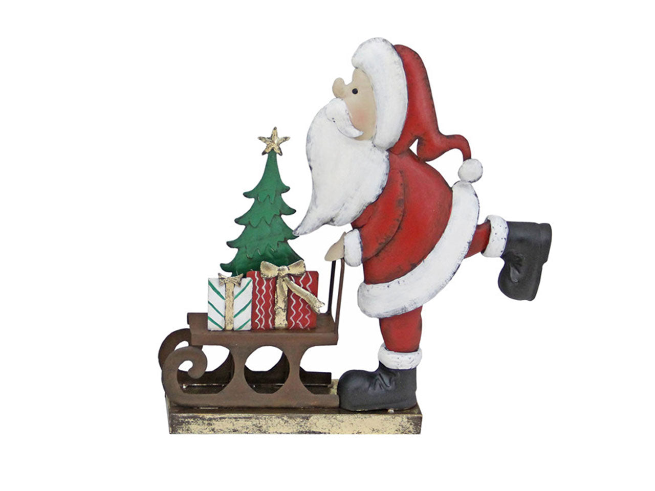 Babbo natale con slitta misura 45x9,5x47,6cm