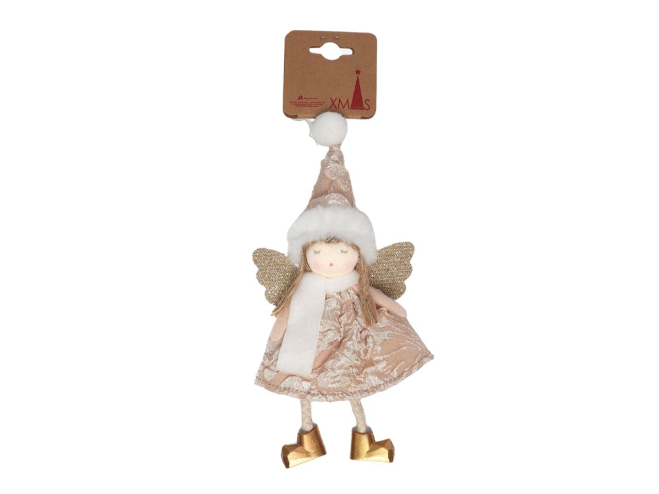 Decorazione natalizia da appendere bambolina misura 17cm