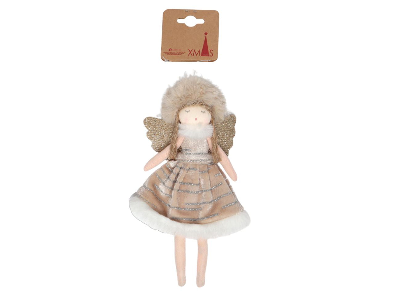 Decorazione natalizia da appendere bambolina misura 18cm