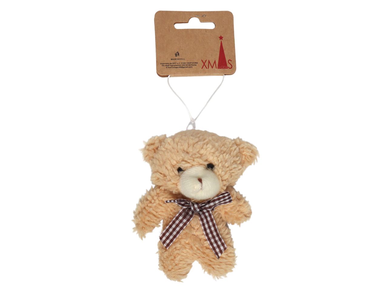 Decorazione natalizia da appendere orsetto misura 11cm