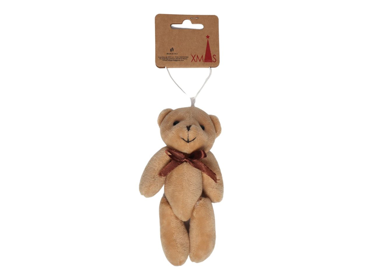Decorazione natalizia da appendere orsetto misura 14cm