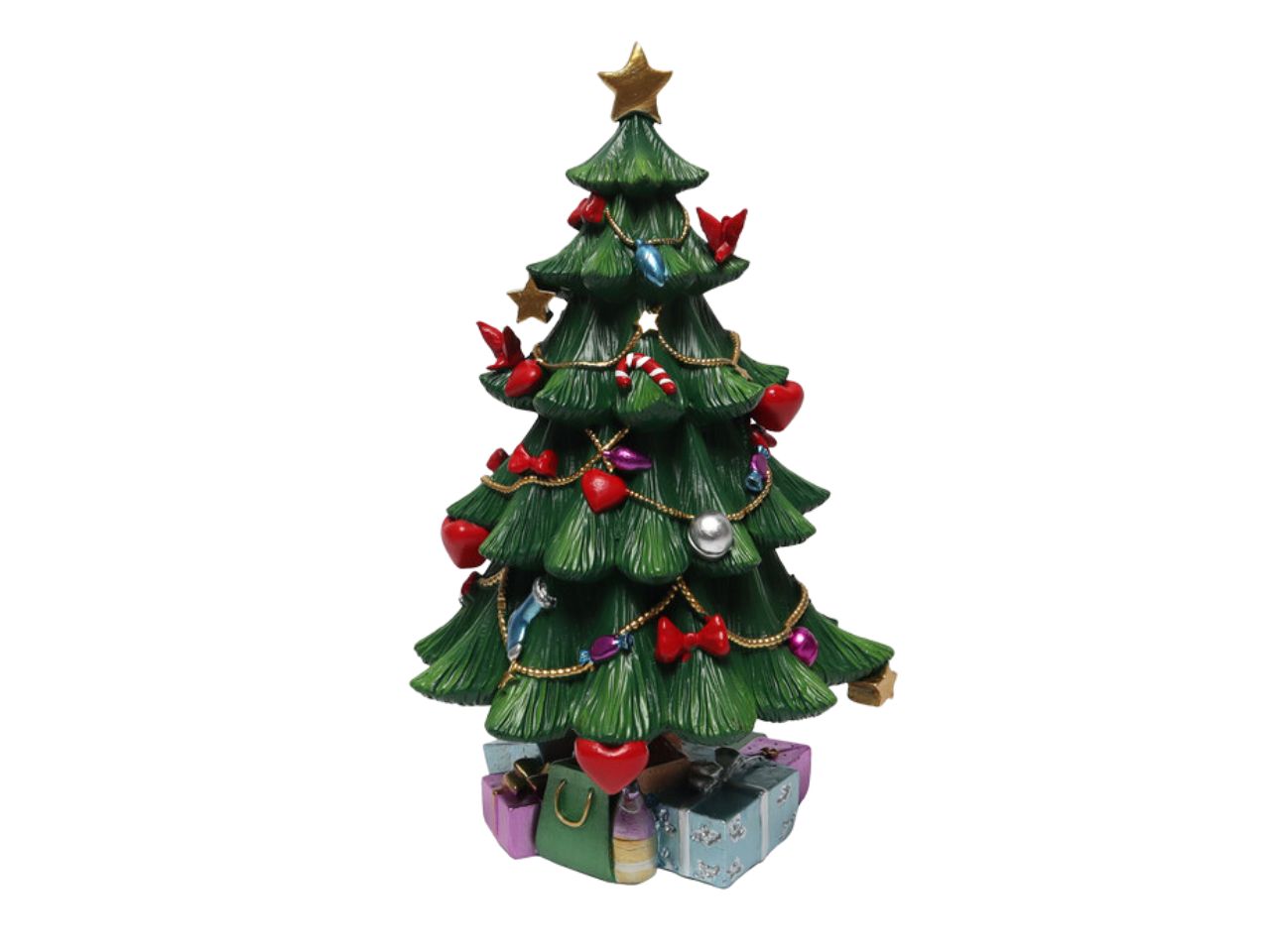 Decorazione natalizia albero di natale misura 14x14x24cm