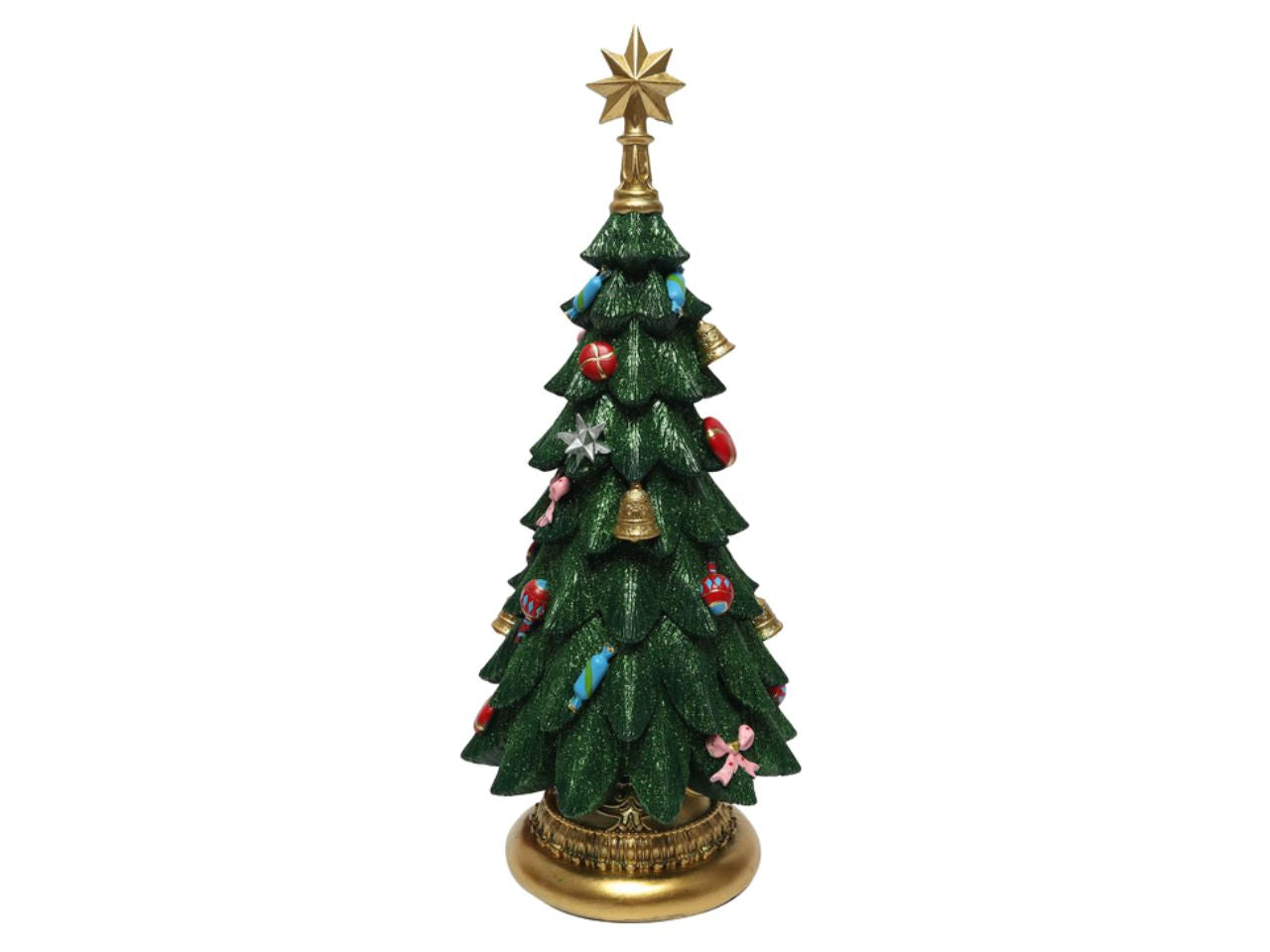 Decorazione natalizia albero di natale misura 15x15x37cm