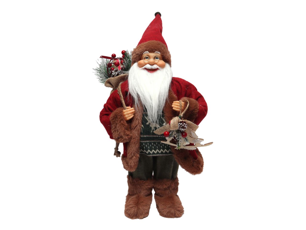 Decorazione natalizia babbo natale misura h.40cm
