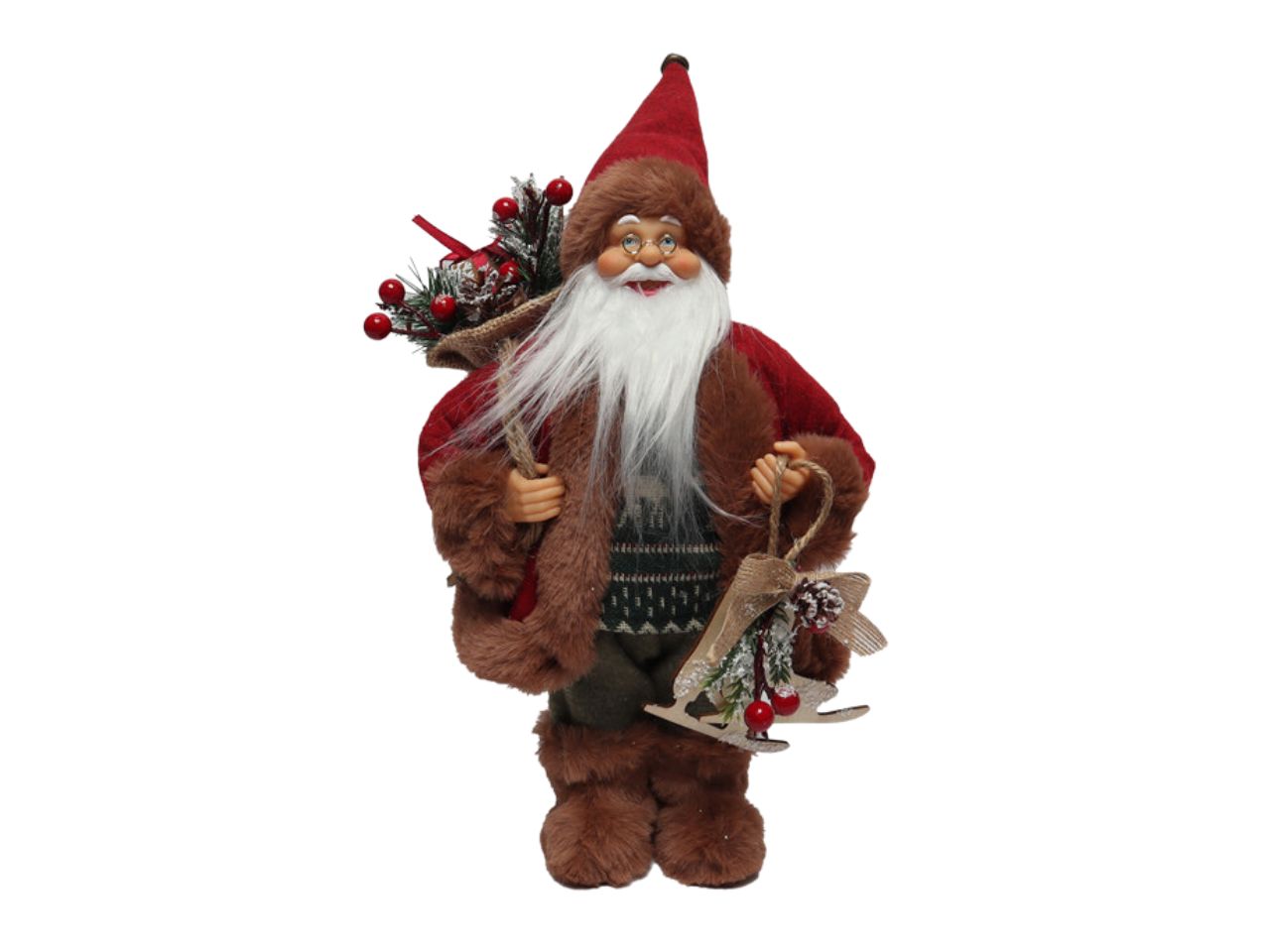 Decorazione natalizia babbo natale misura h.30cm
