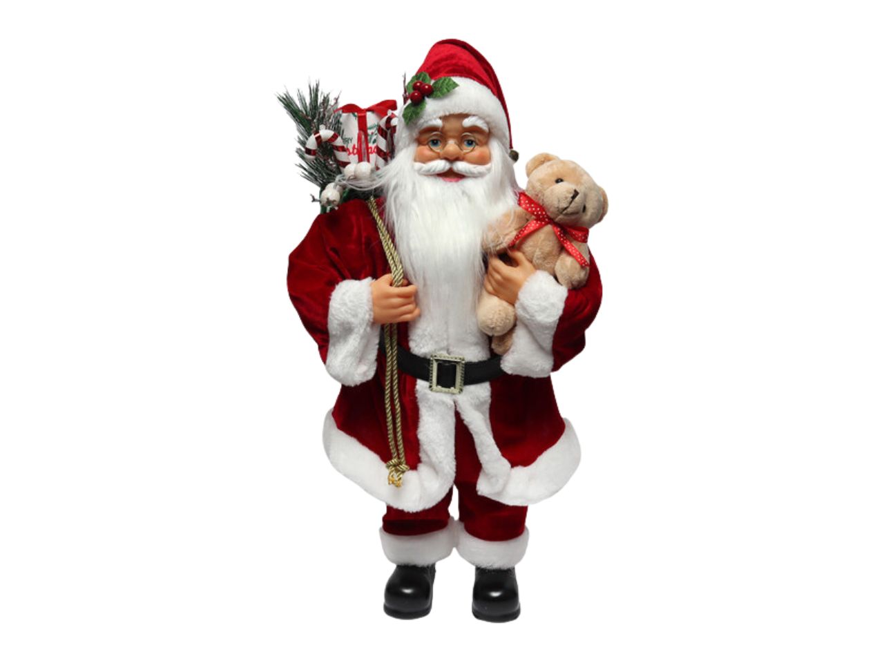 Decorazione natalizia babbo natale misura h.30cm