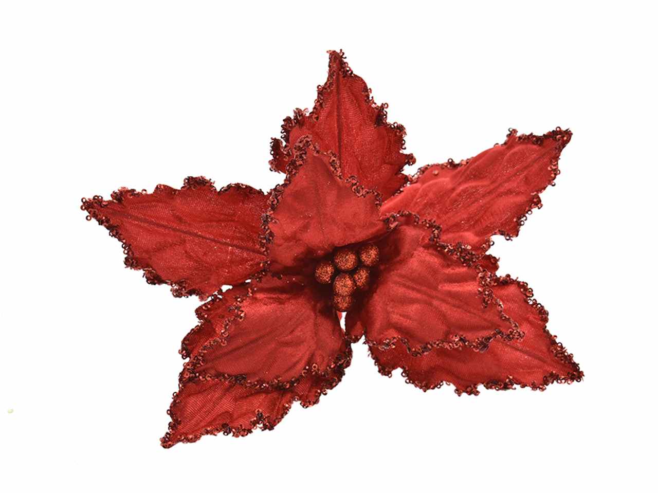 Fiore gambo corto d.29cm rosso