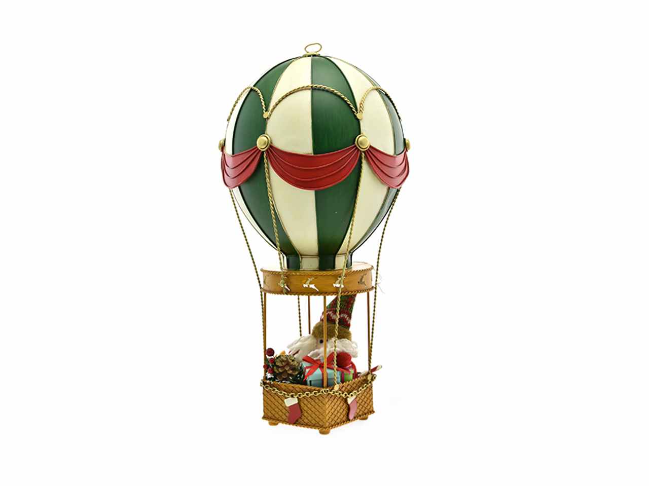Mongolfiera con decorazione natalizia 53x25x26