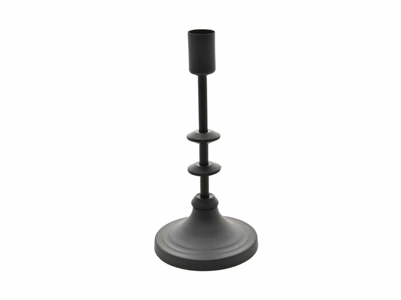 Porta candela 1posto 9,5x20cm nero matto 6418176
