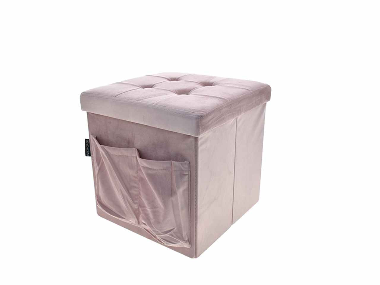 Pouf vel.c/tasche 38x38cm rosa chiaro 6434099