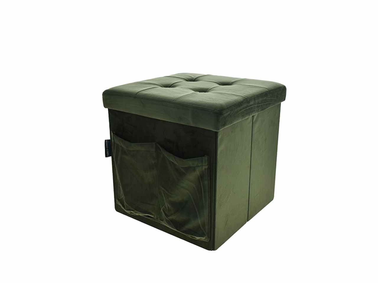 Pouf vel.c/tasche 50x50cm verde scuro 6434114