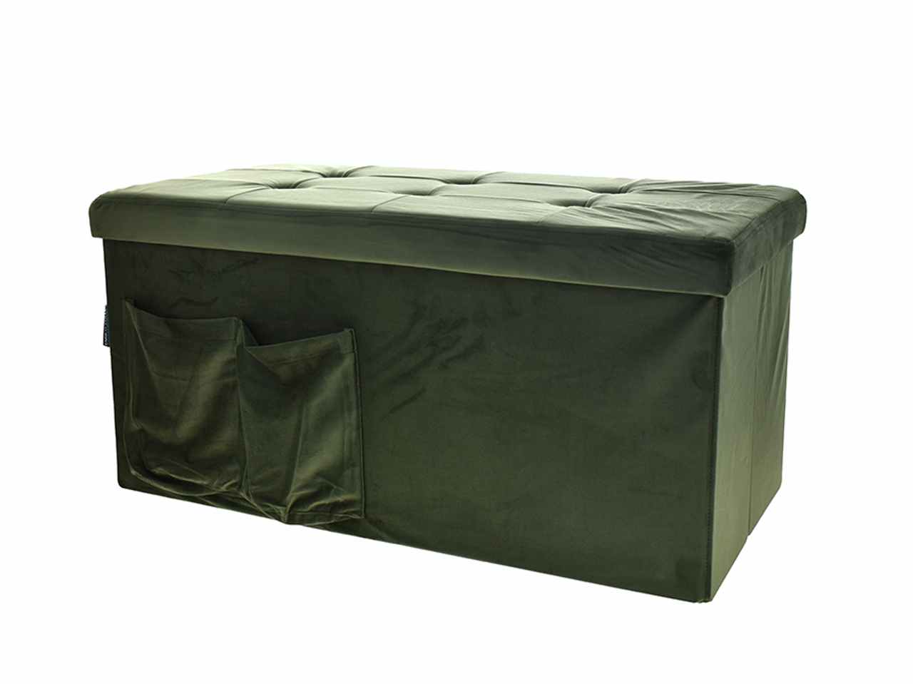 Pouf vel.c/tasche 76x38cm verde scuro 6434127