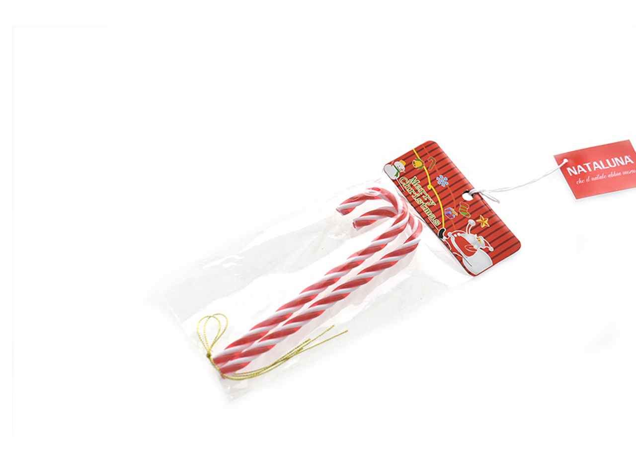 Bastoncino 2 pezzi 17cm bianco e rosso