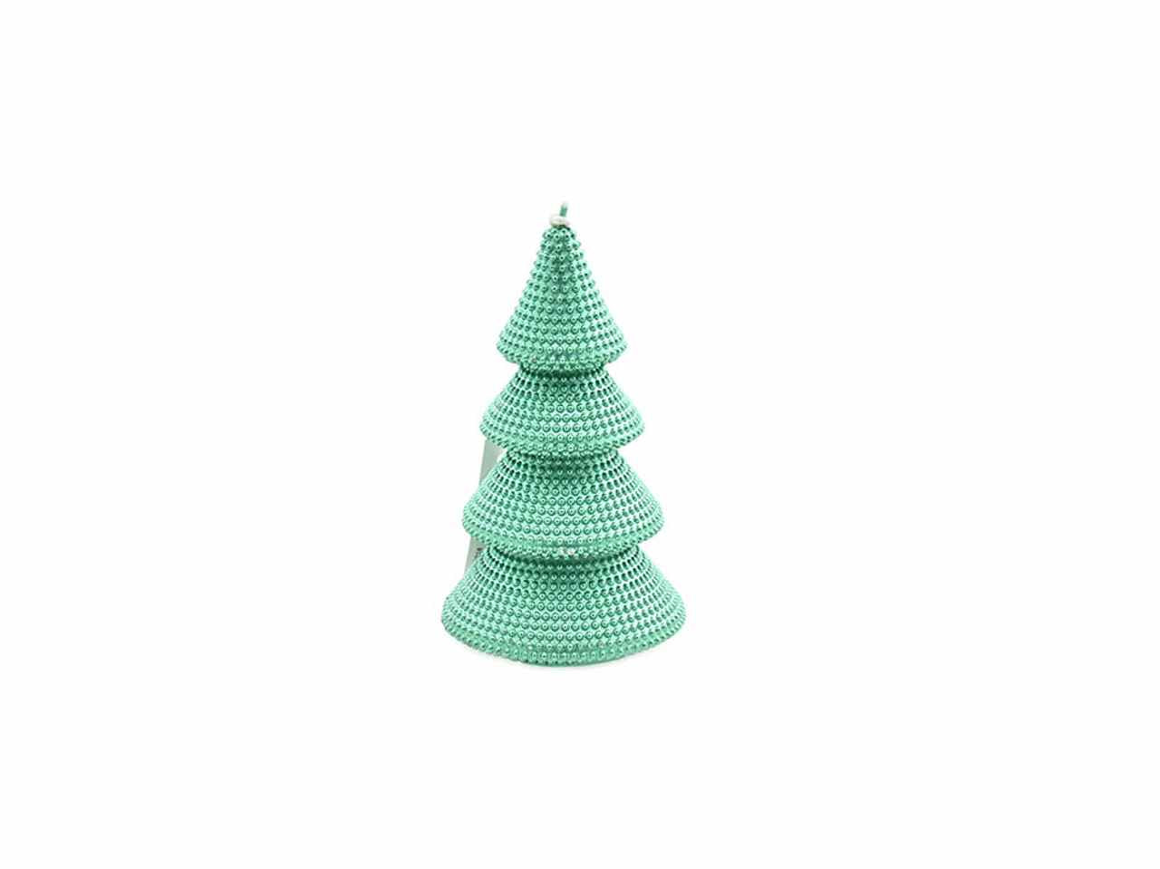 Candela albero di natale 7,5x7,5x13,3cm verde
