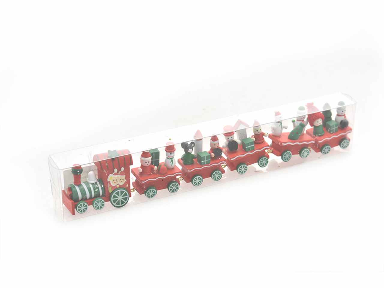 Trenino decorativo legno 30.5x2.6x5.5cm