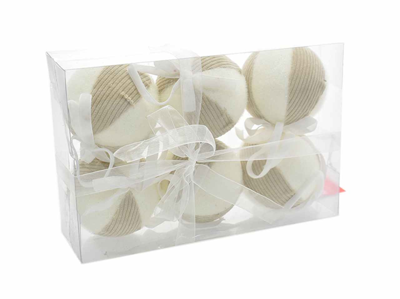 Palle 6 pezzi 9cm panna
