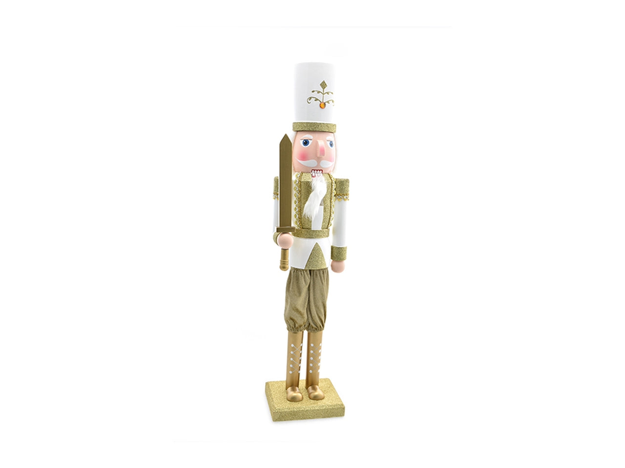 Schiaccianoci 106cm bianco/oro