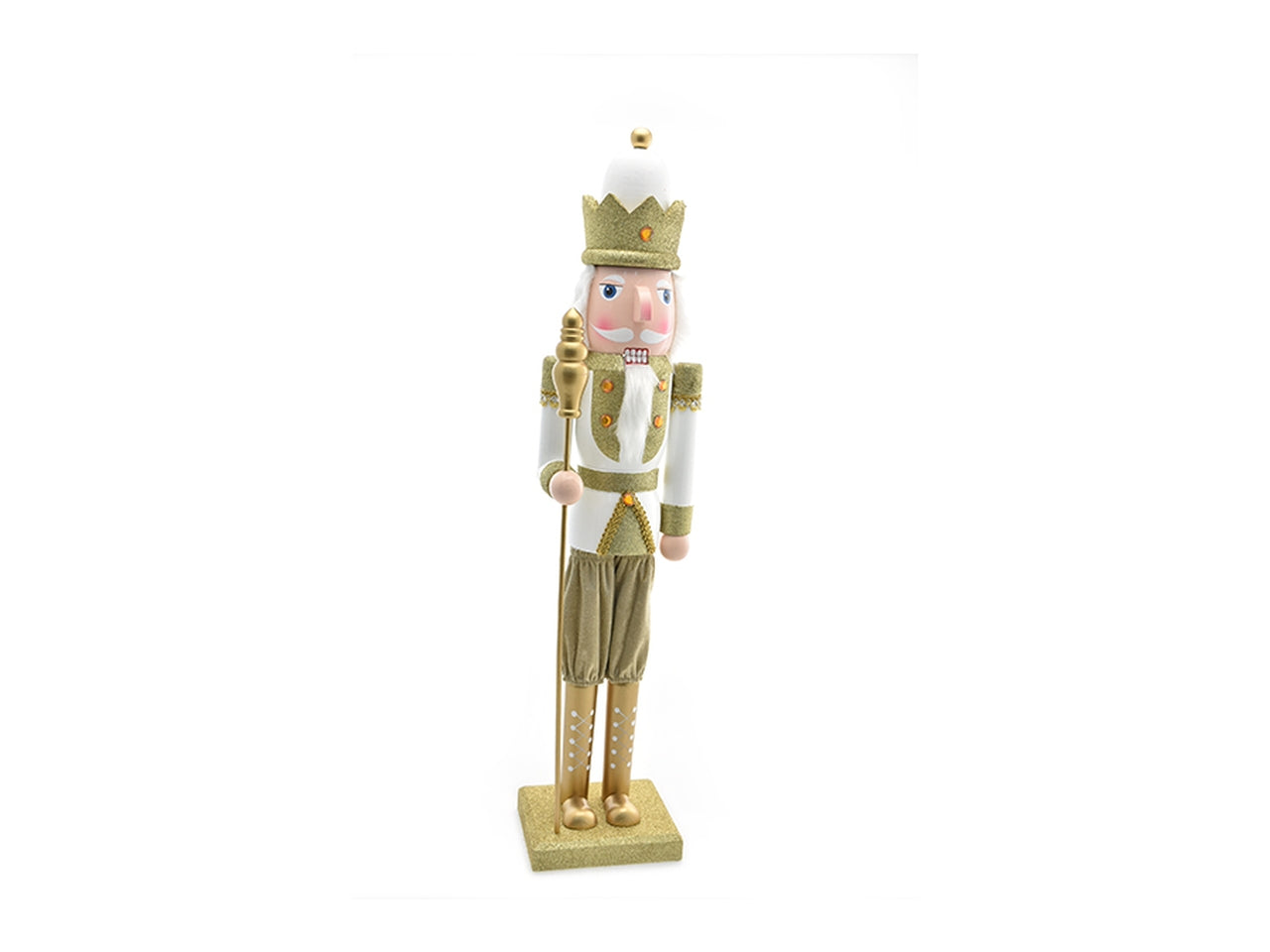 Schiaccianoci 106cm bianco/oro