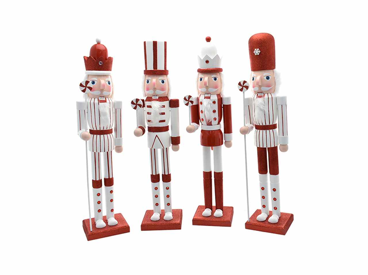Schiaccianoci 66cm bianco/rosso