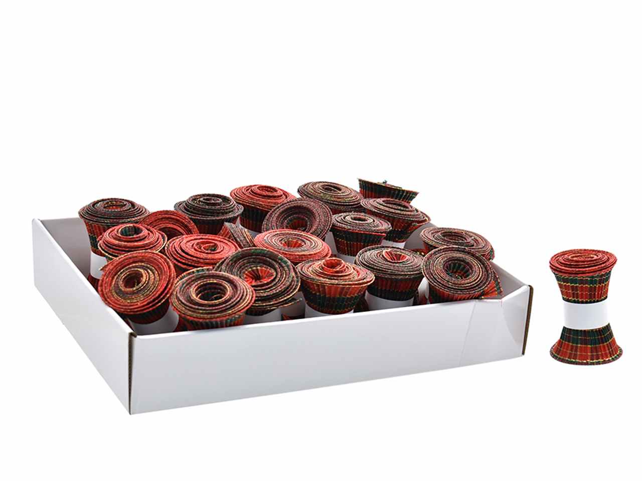 Nastro nat.12cmx1,8m rosso/verde 31061222
