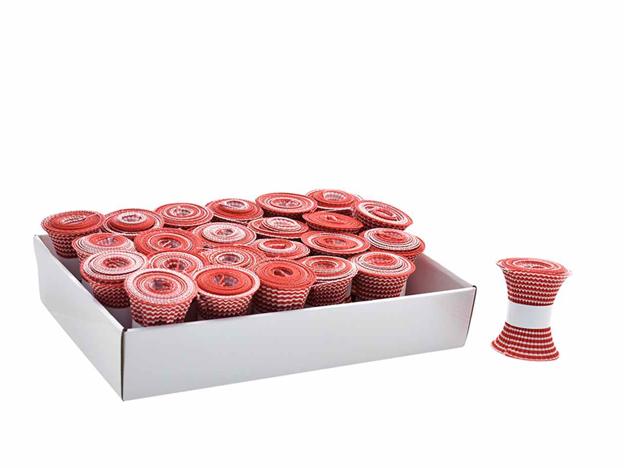 Nastro nat.12cmx1,8m bia/rosso 31061223