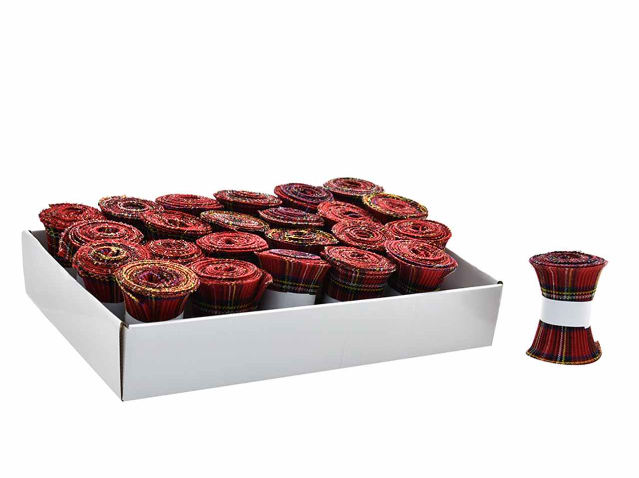 Nastro nat.12cmx1,8m rosso/verde 31061224