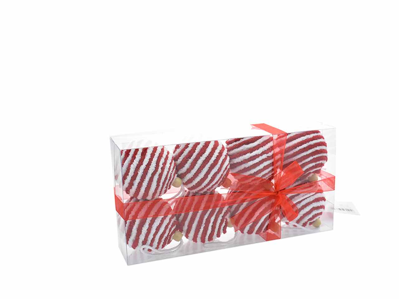 Palle 8 pezzi 7cm bianco/rosso