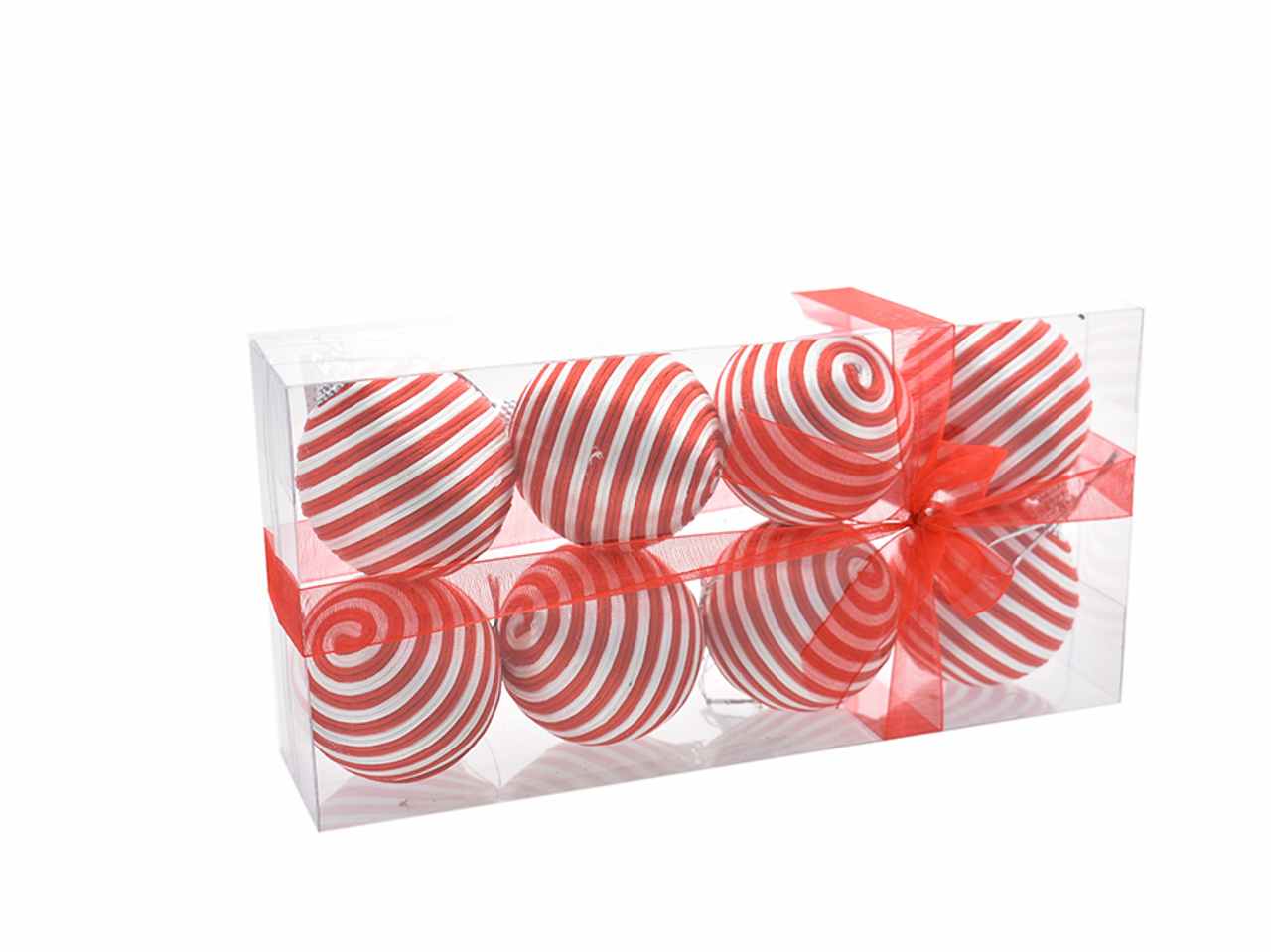 Palle 8 pezzi 7cm bianco/rosso
