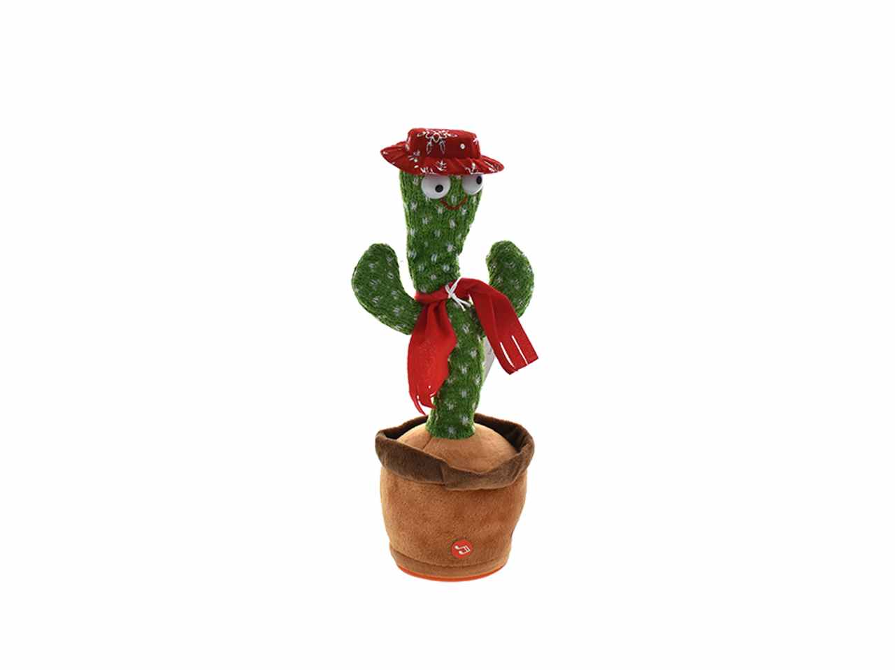 Cactus h.30cm a batteria con musica,movimenti e luci