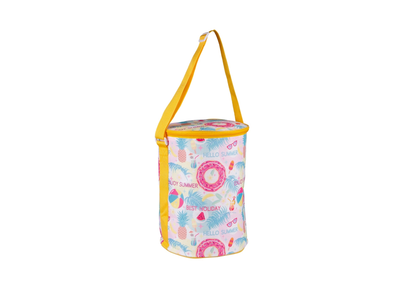 Borsa frigo cilindrica capacita' 26l 3mm linea summer in 4 assortimenti