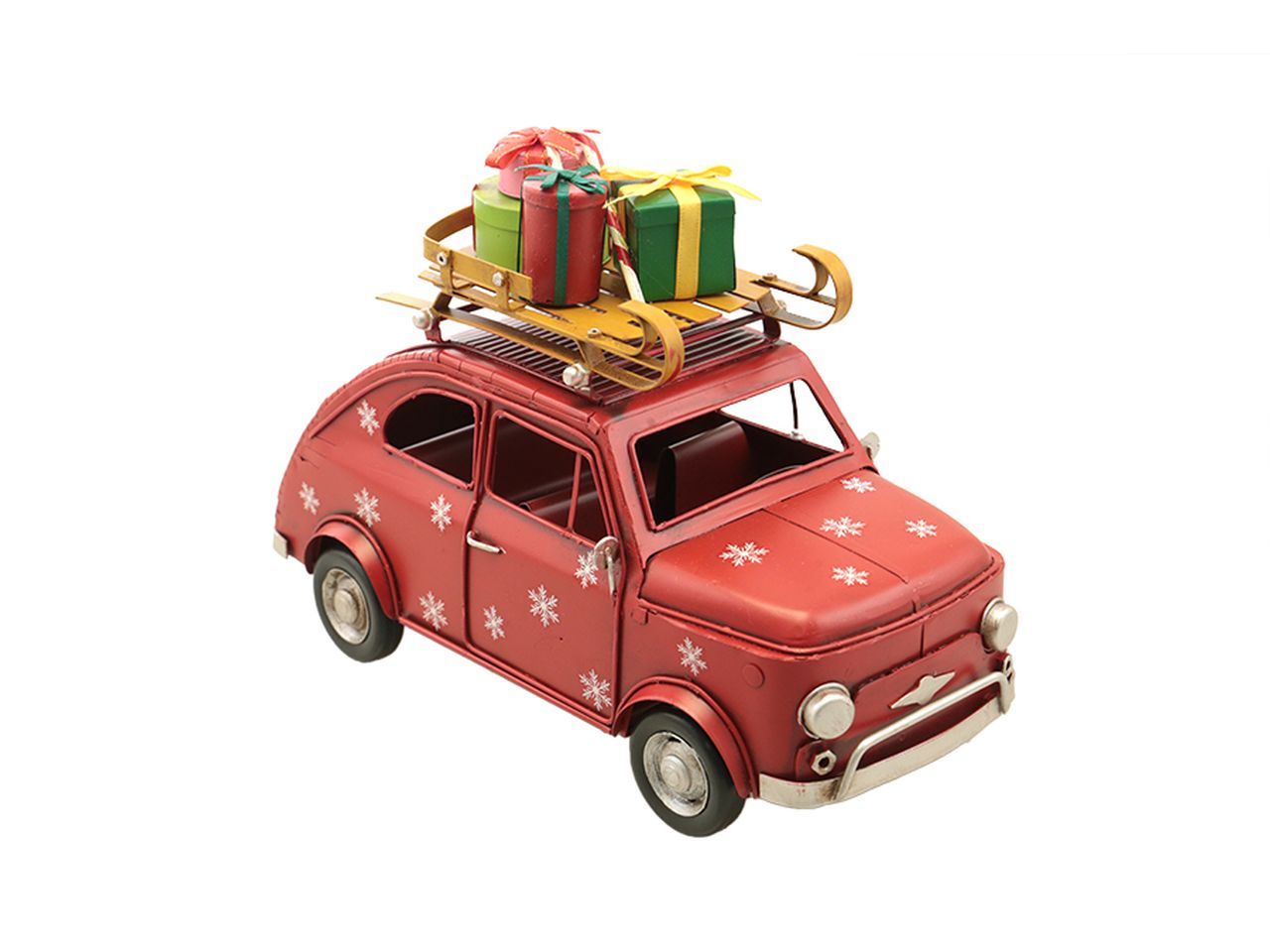 Auto con regali decorativa 26x12x18cm