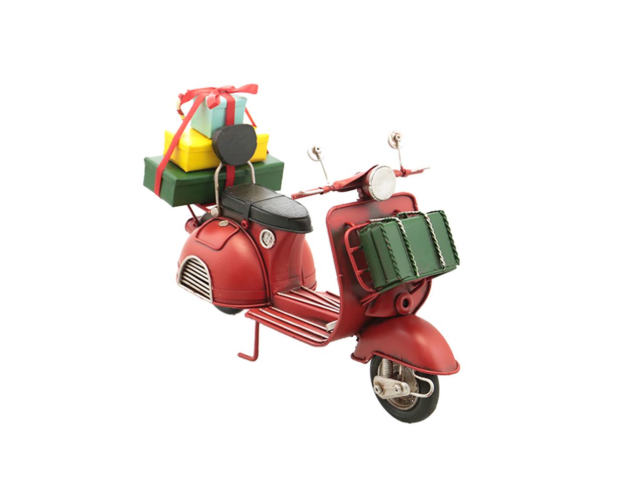 Scooter con decorazioni natalizie misura 27x10x17cm