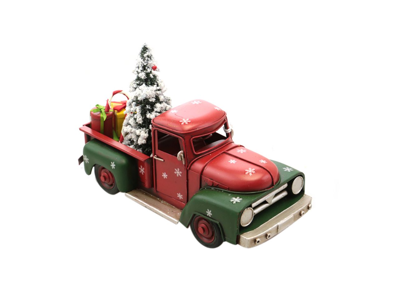 Auto con albero di natale decorativa misura 27x11x17cm