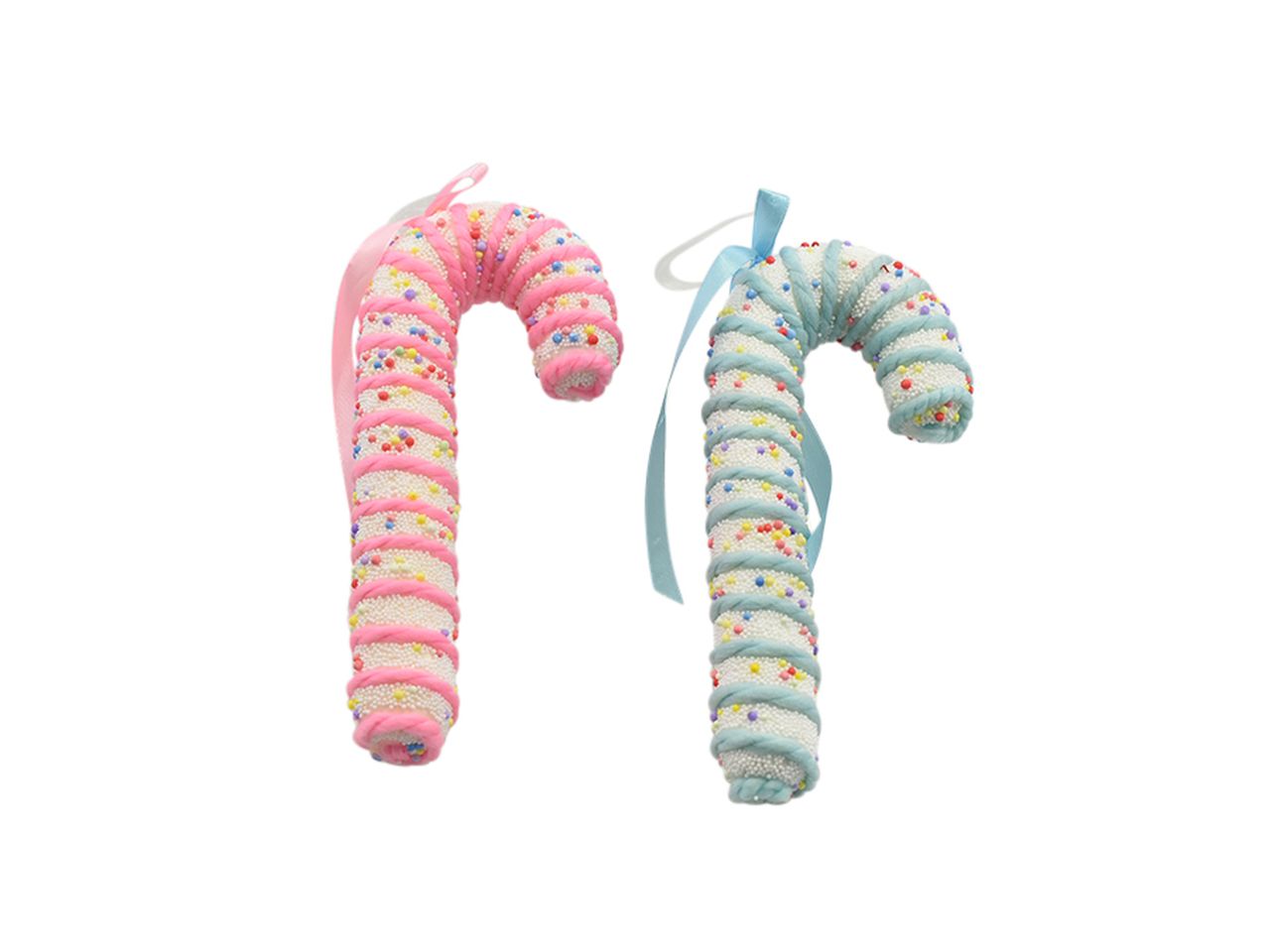 Pendente natalizio candycane in 2 assortimenti misura 12x4x35cm 28gr