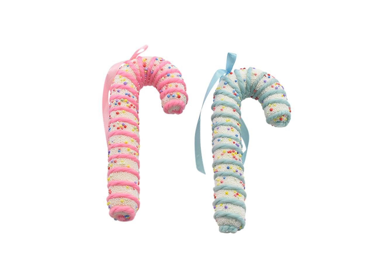 Pendente natalizio candycane in 2 assortimenti misura 8.5x3.5x20cm 12gr