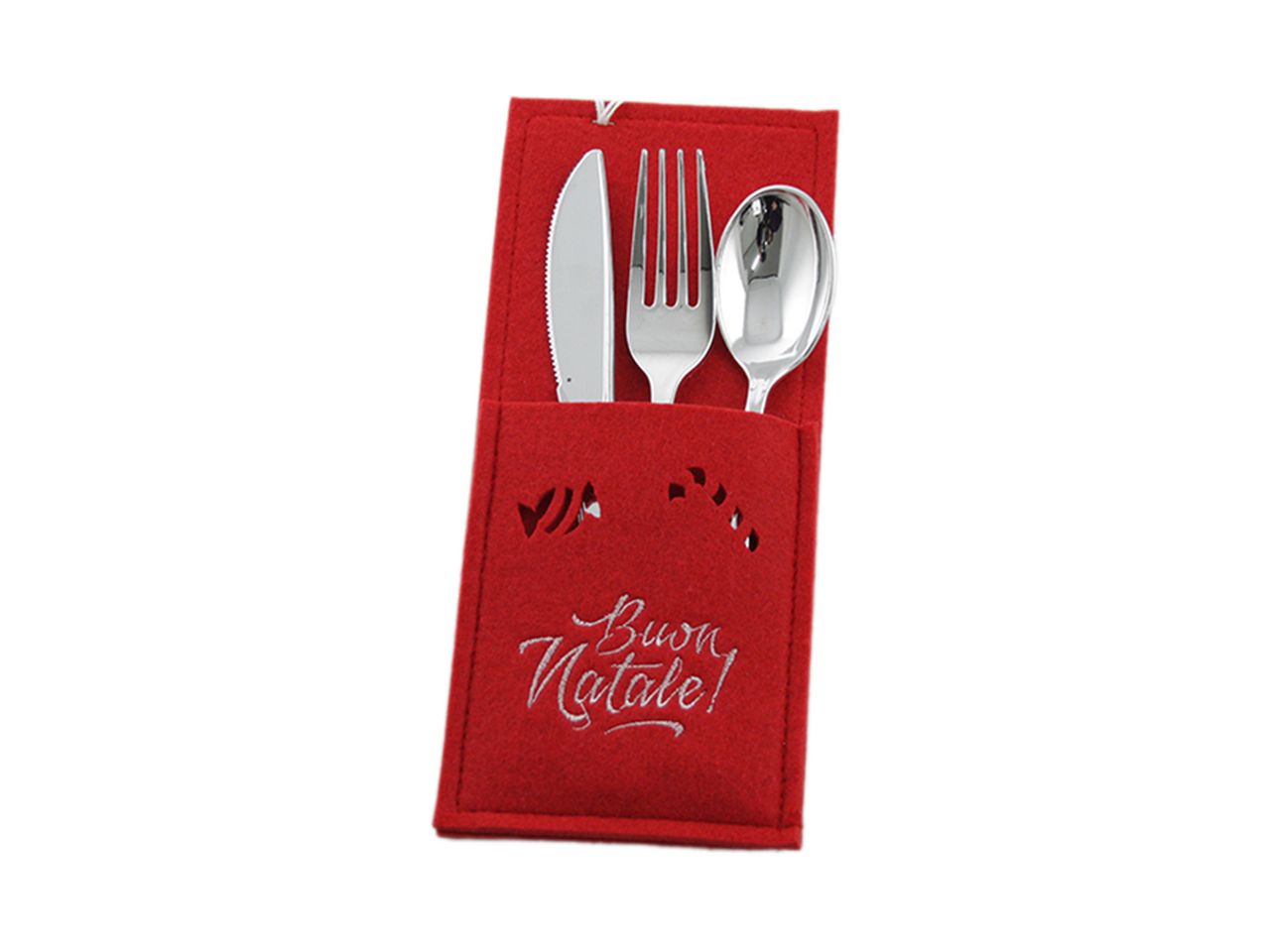 Portaposate in feltro misura 23x10cm colore rosso