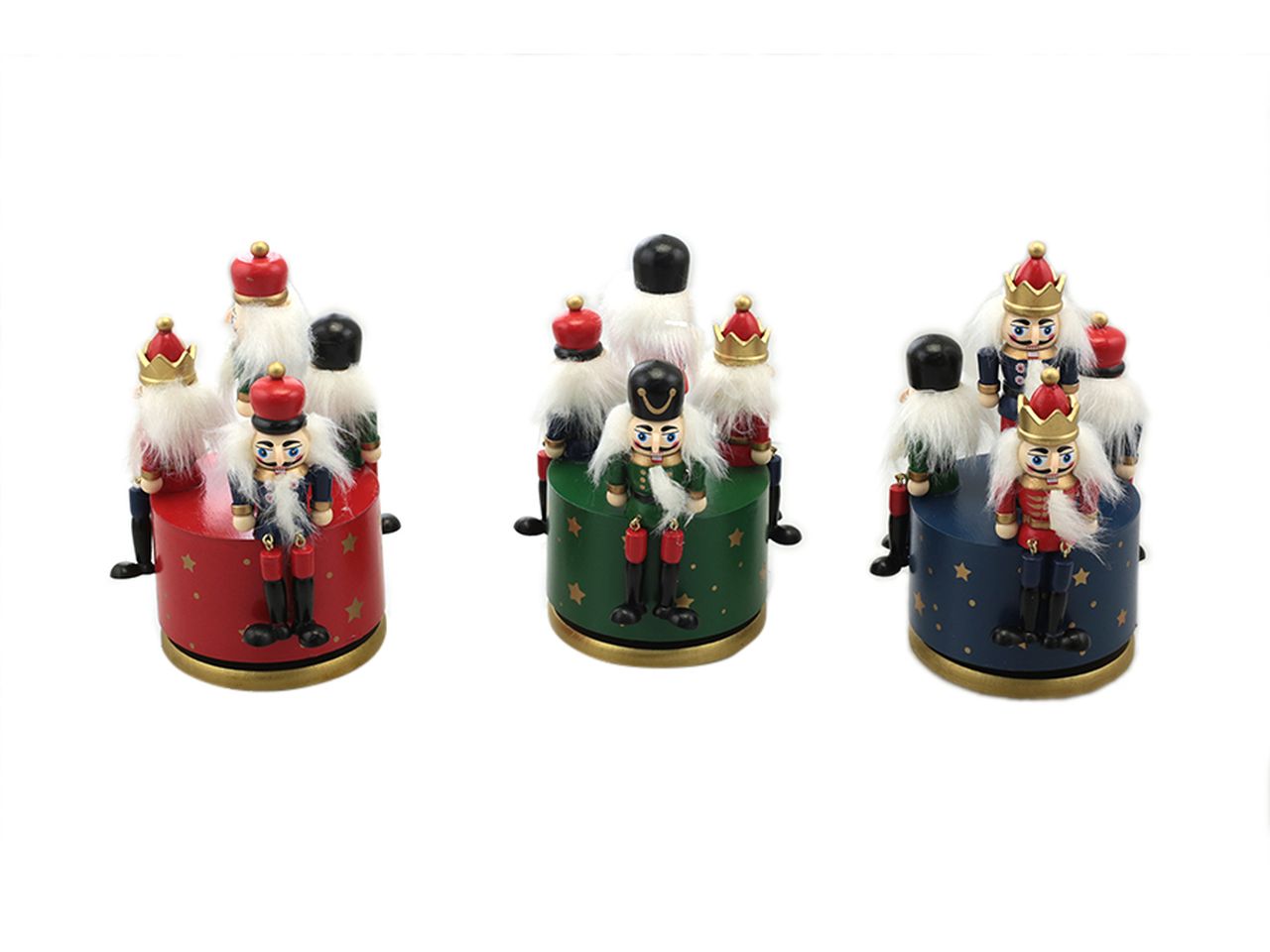 Carillon schiaccianoci natalizio misura 12x19cm in 3 assortimenti