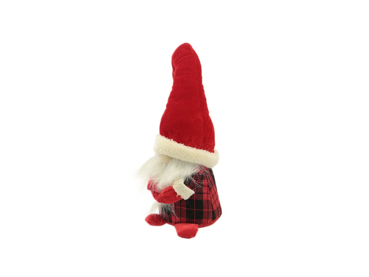 Gnomo misura 35cm colore scozzese rosso