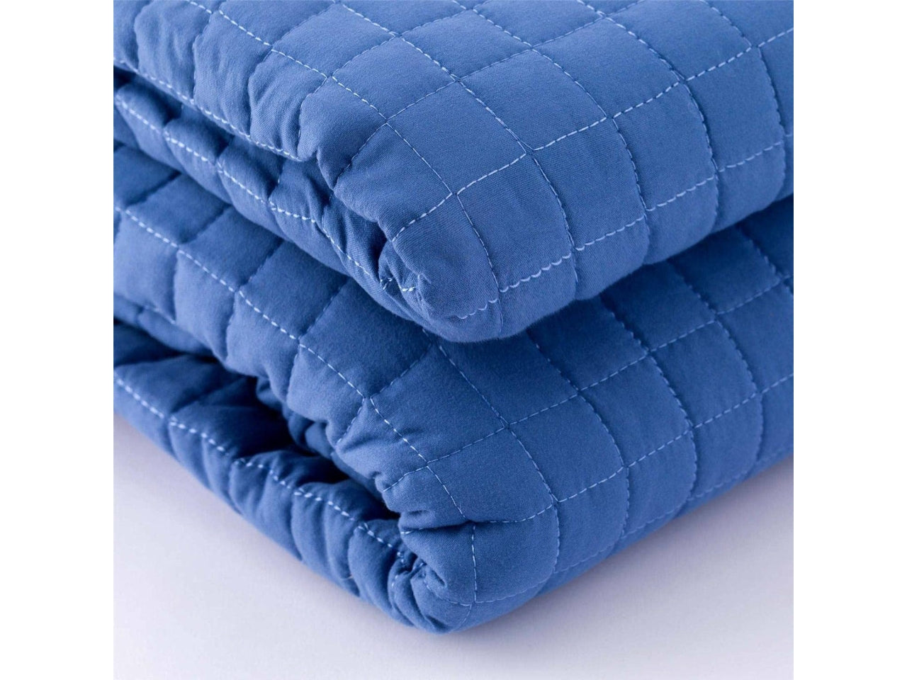 Trapunta matrimoniale primaverile Camilla in tessuto trapuntato blu, 260x260 cm - Carillo Home