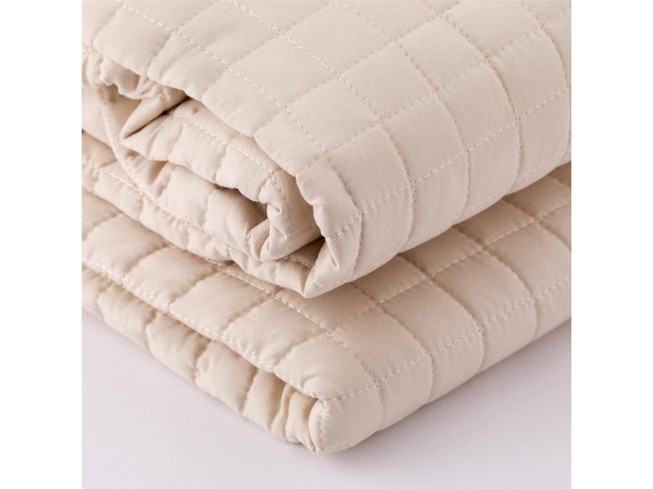Trapunta matrimoniale primaverile Camilla in tessuto trapuntato beige, 260x260 cm - Carillo Home
