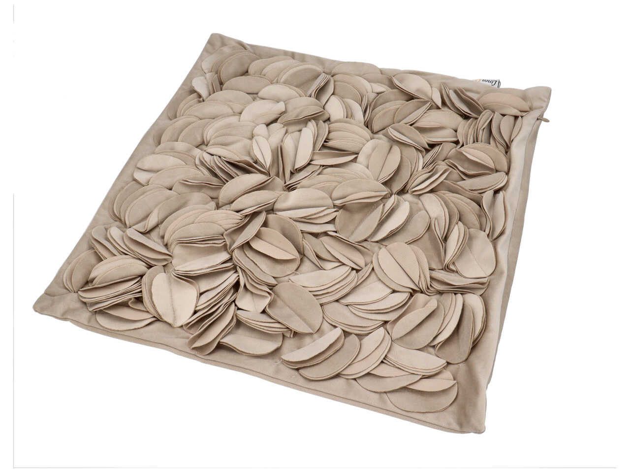 Carlotta foderina arredo velluto laser cut 45x45cm tortora