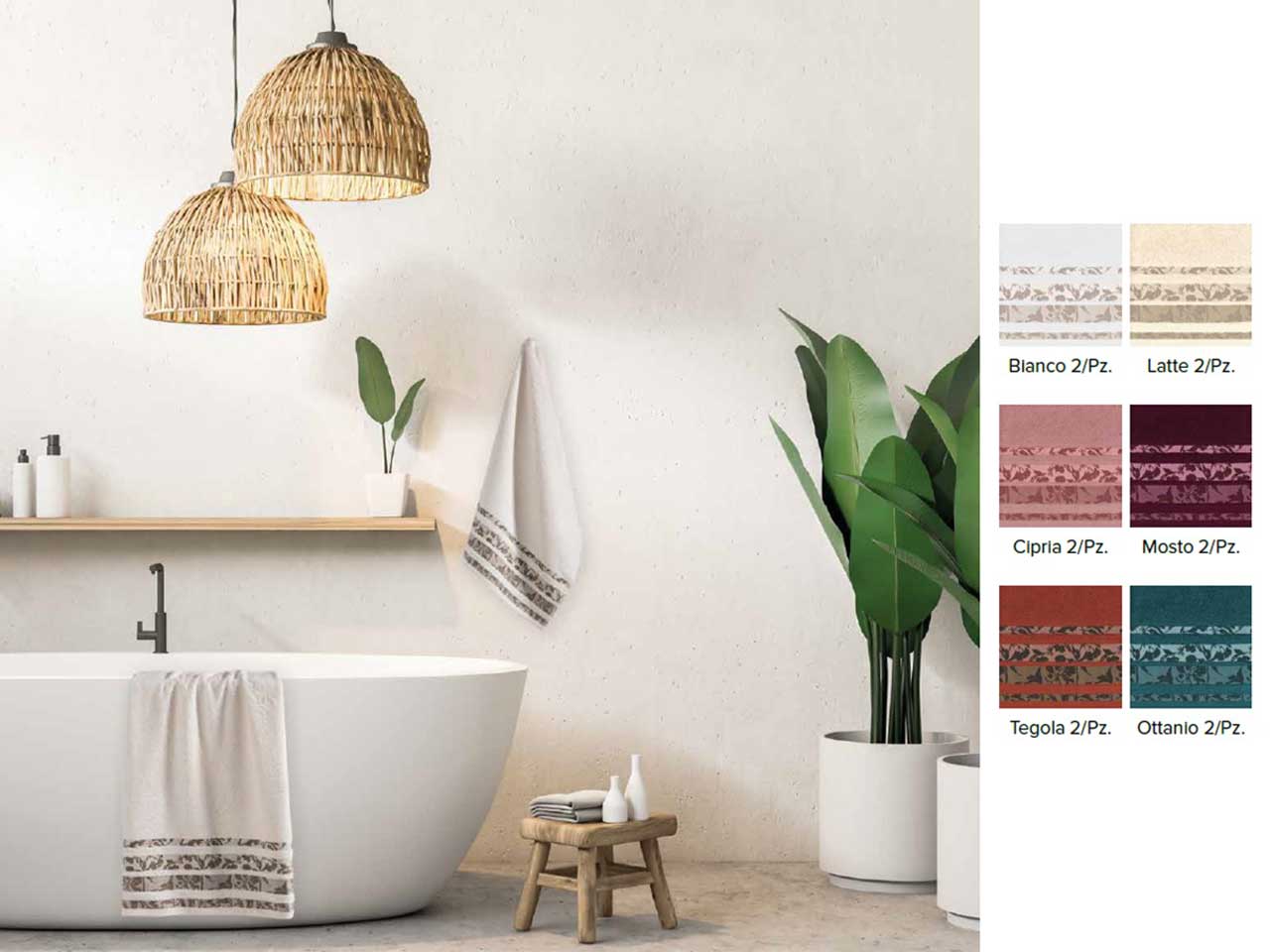 Saragozza set 1+1 spugna jacquard assortiti