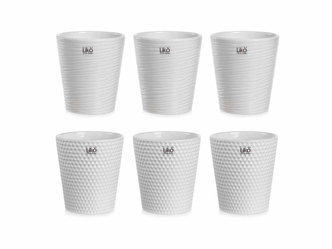 Cache pot d,13xh,14cm bianco lucido
