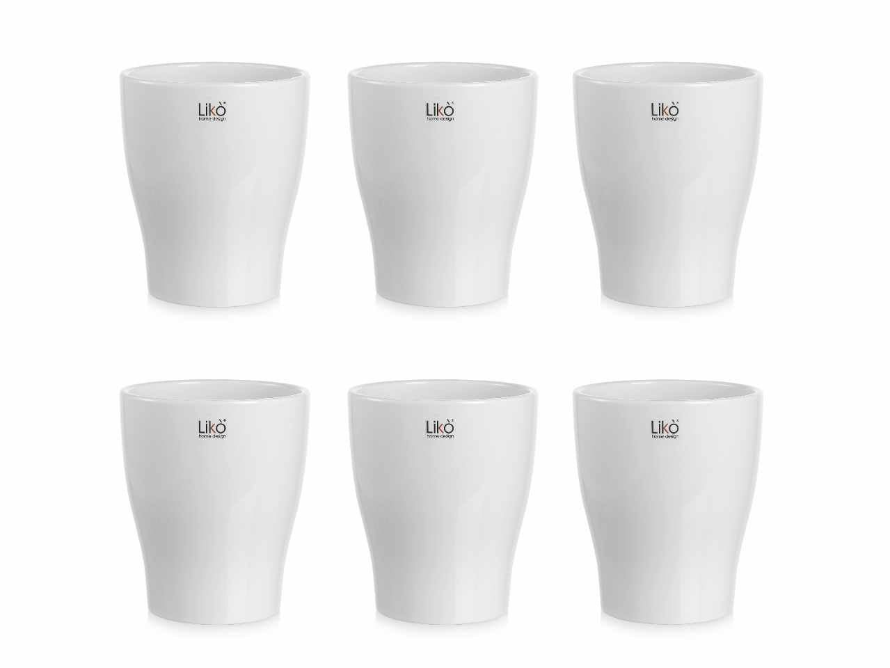 Cache pot d.13xh.15cm bianco lucido